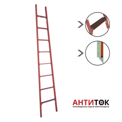 Лестница приставная стеклопластиковая ЛСПД-3,0 ЕТ МГ